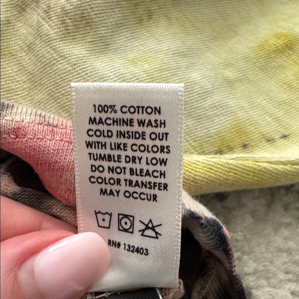 Cotton Citizen Multicolor Tie-Dye Crop Top - Blue, Green, Pink, Black - Picture 5 of 5
